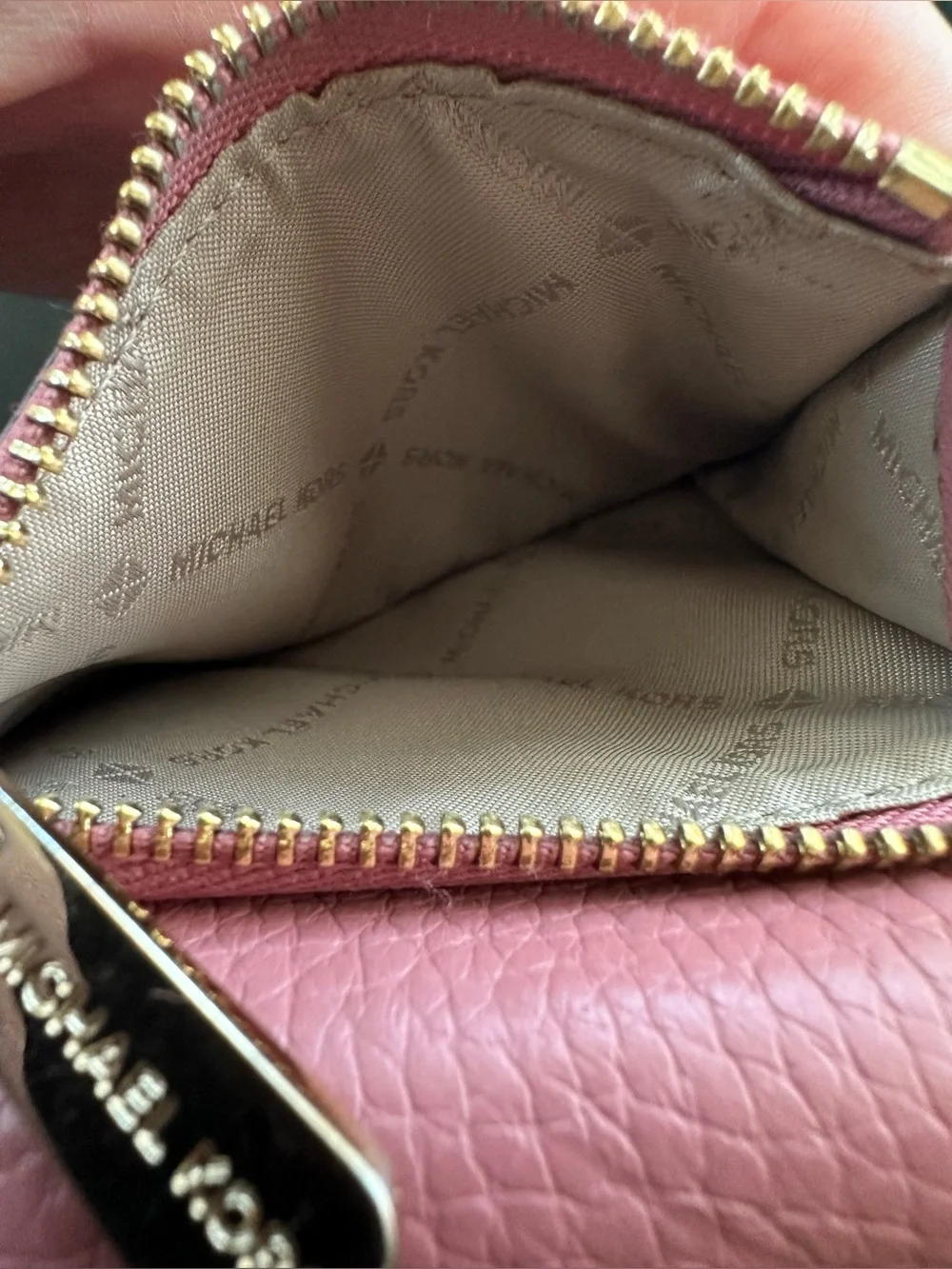 Michael Kors Mercer Wallet Carryall Card Case Leather - Antique Rose
